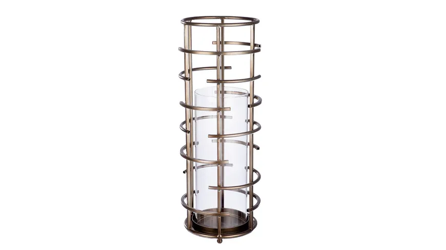 GILDE Metall Windlicht Loft H=46,5cm silber