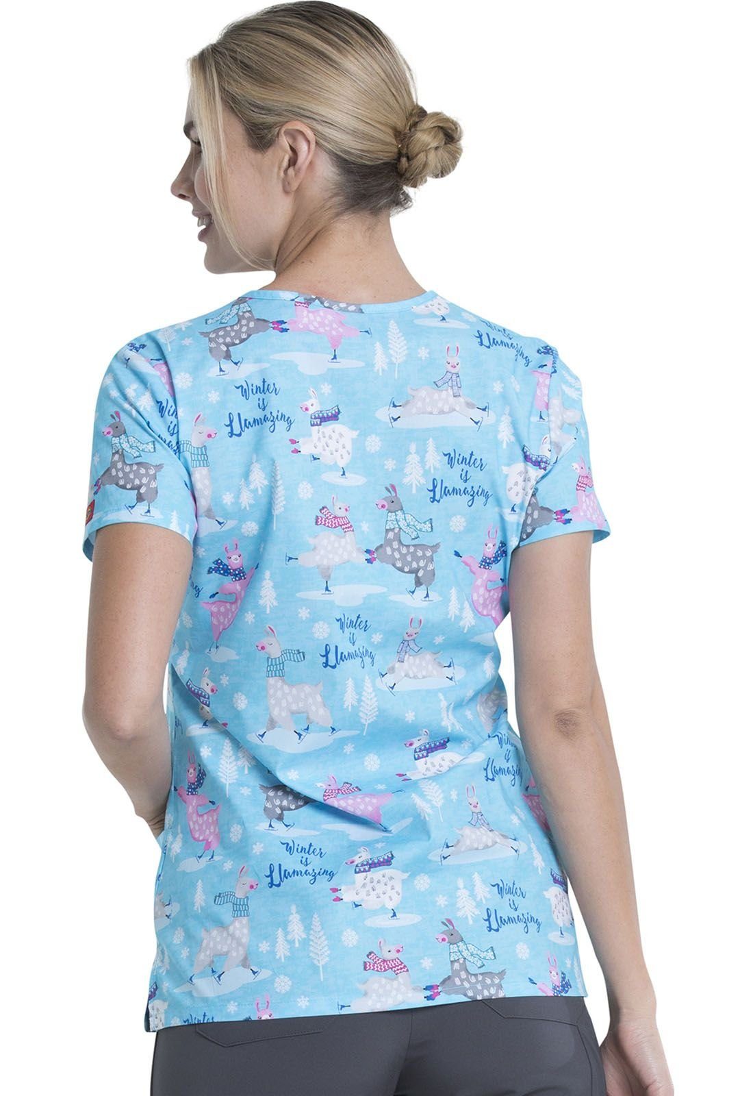 Dickies Funktionsbluse bunt bedruckter Damen Kasack 