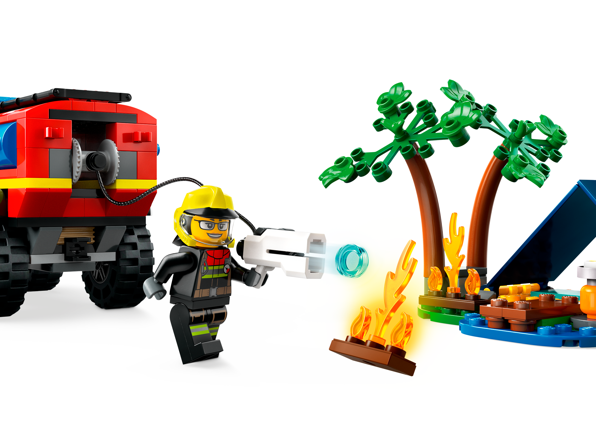 Feuerwehrgeländewagen mit Rettungsboot 60412