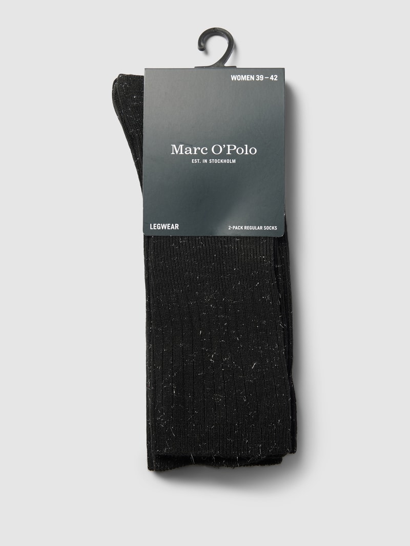Socken mit Label-Detail Modell 'CLAUDINE' in schwarz