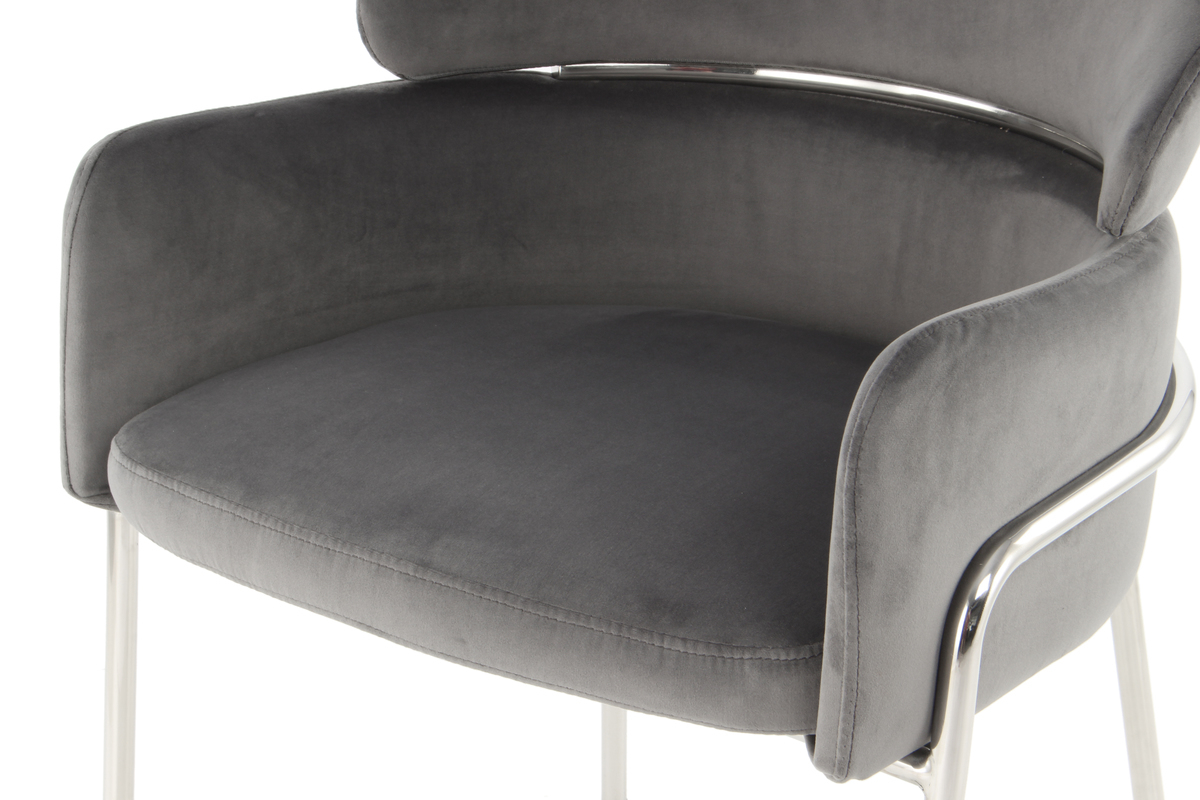 Kayoom Stuhl Corey 125 Grau / Silber