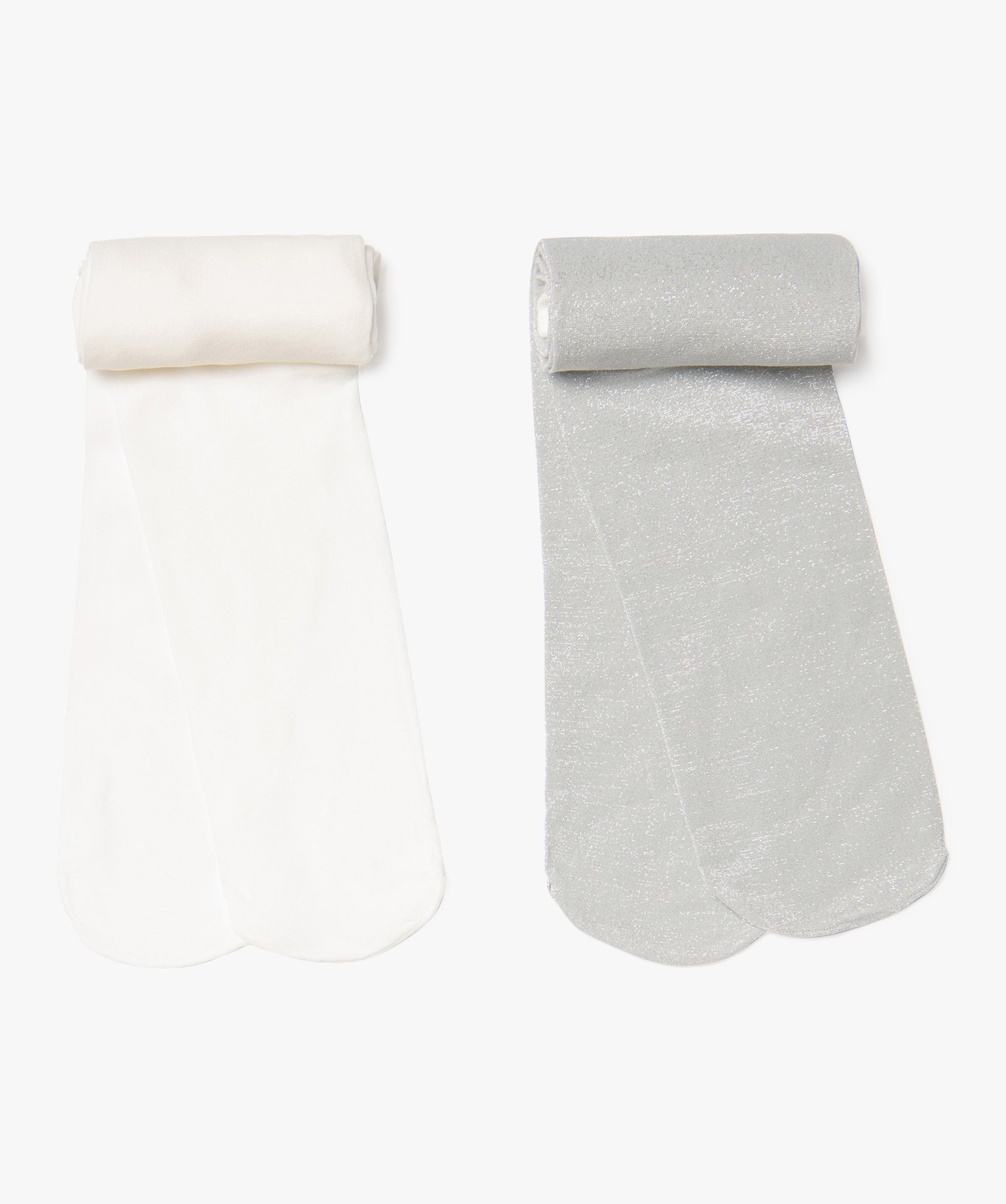 Collants semi-opaques fille ( lot de 2) ecru | GEMO