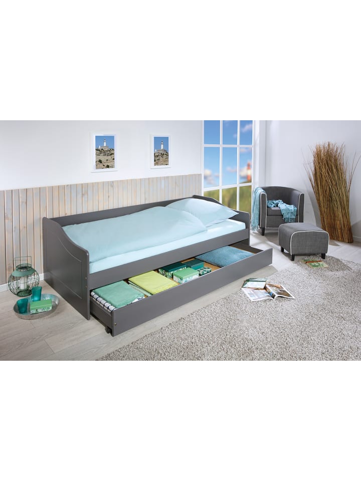 ebuy24 Bett Malsu Grau 208 x 97 cm günstig kaufen onesize