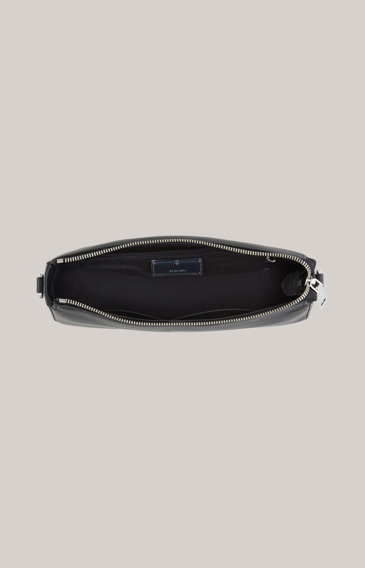 Leder-Schultertasche Sofisticato Jasmina in Schwarz