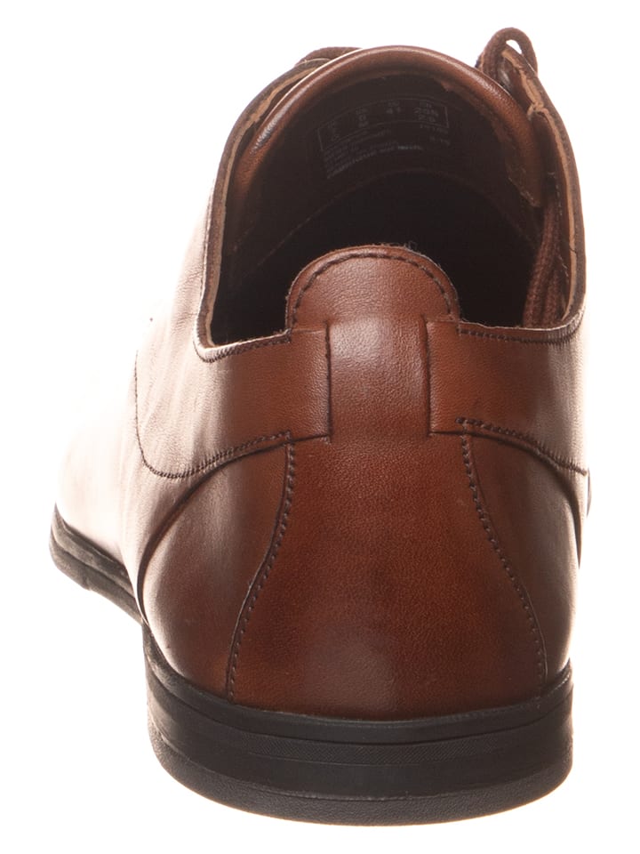 Clarks Leder-Schnürschuhe ''Otoro Lo'' in Dunkelbraun günstig kaufen