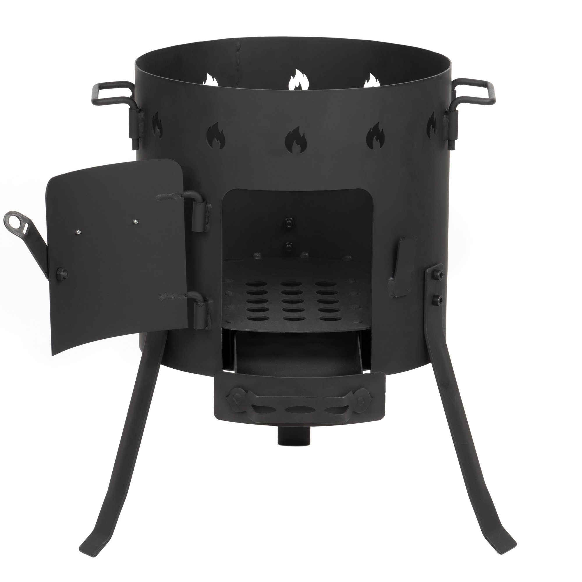 BBQ-Toro Feuerstelle Kazan Ofen Ø 35 cm, Gulaschkessel, Feuerkessel, Outdoor Ofen, Utschak, (1-St), Seitliche Griffe zum Transport