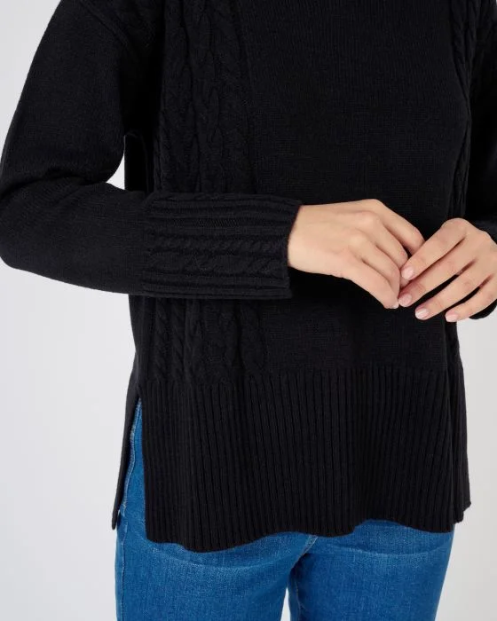 Pull col V à torsades