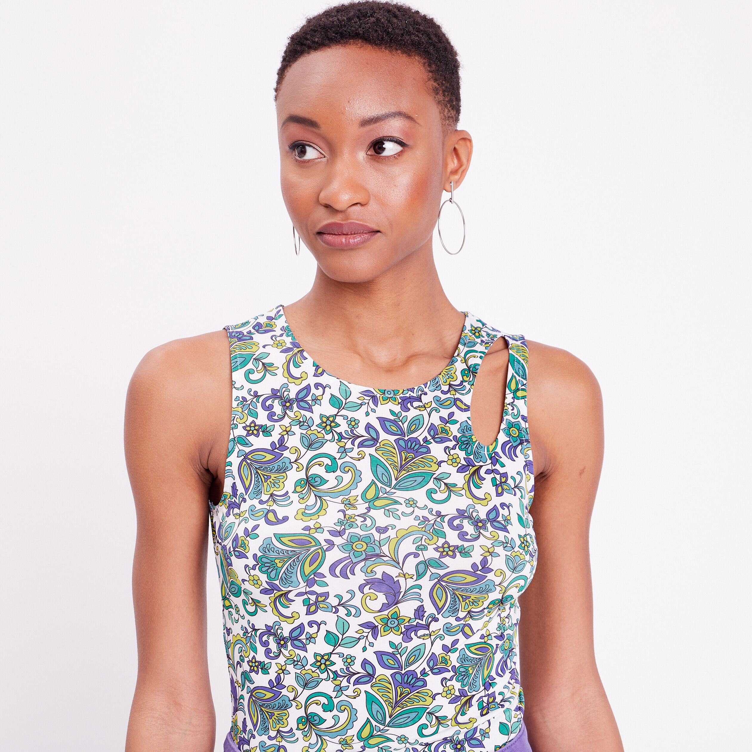 Débardeur avec ouverture beige femme | Cache Cache