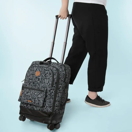 Small Amiens Black 4-Wheel Soft Suitcase