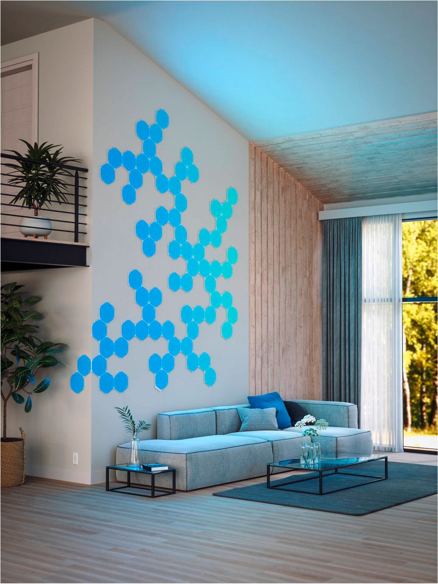 nanoleaf LED Panel Shapes Hexagons, Dimmfunktion, LED fest integriert, Farbwechsler