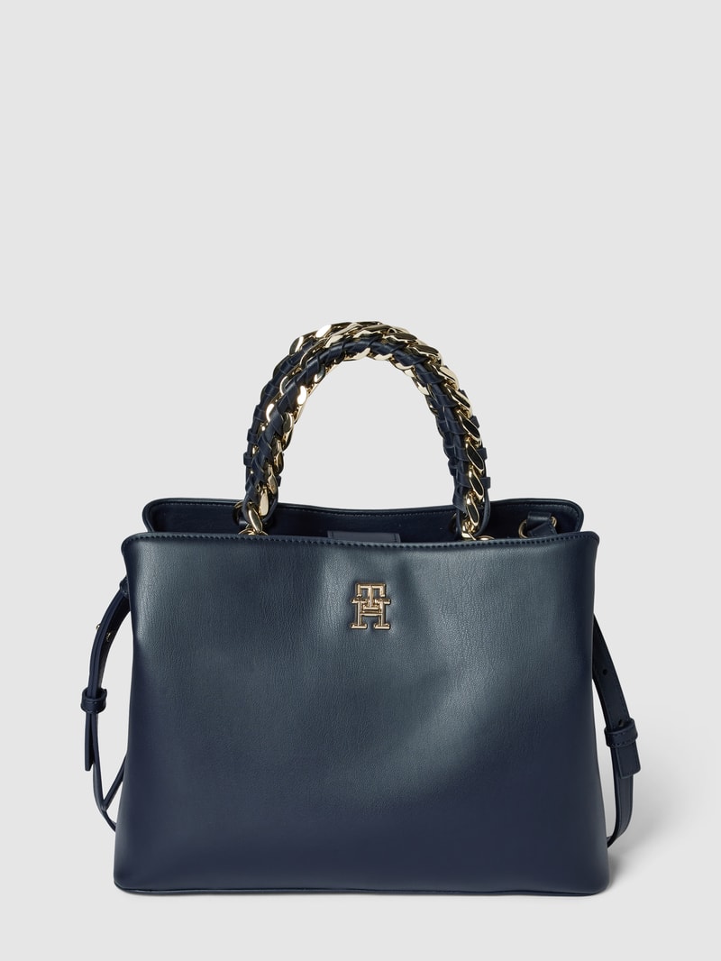Tote Bag mit Henkeln in metallic Modell 'FEMININE' in marineblau