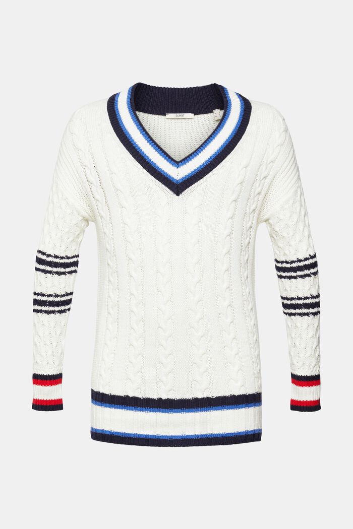 V-Neck-Pullover in Strickqualität