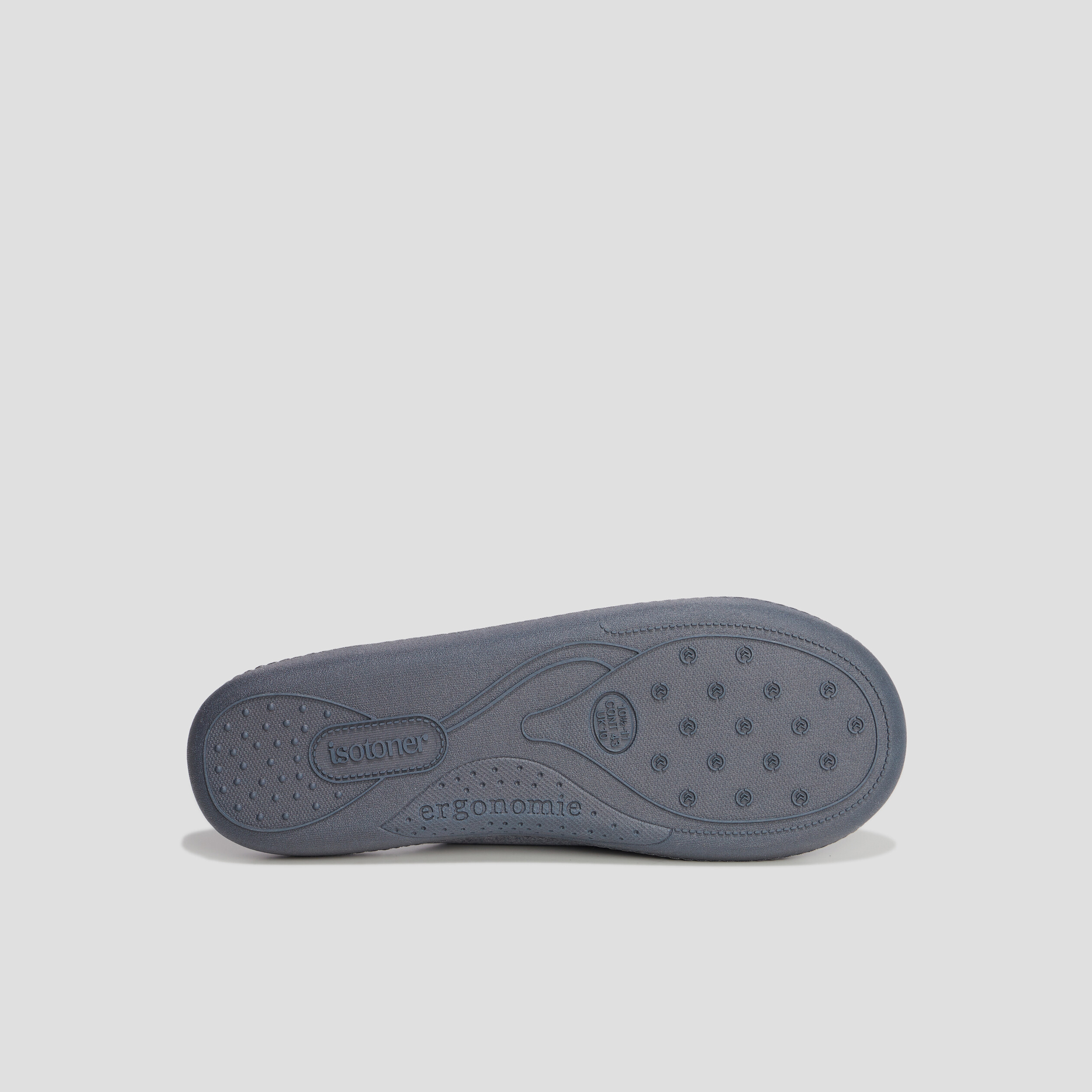 Chaussons mules Isotoner Ergonomie gris homme | La Halle