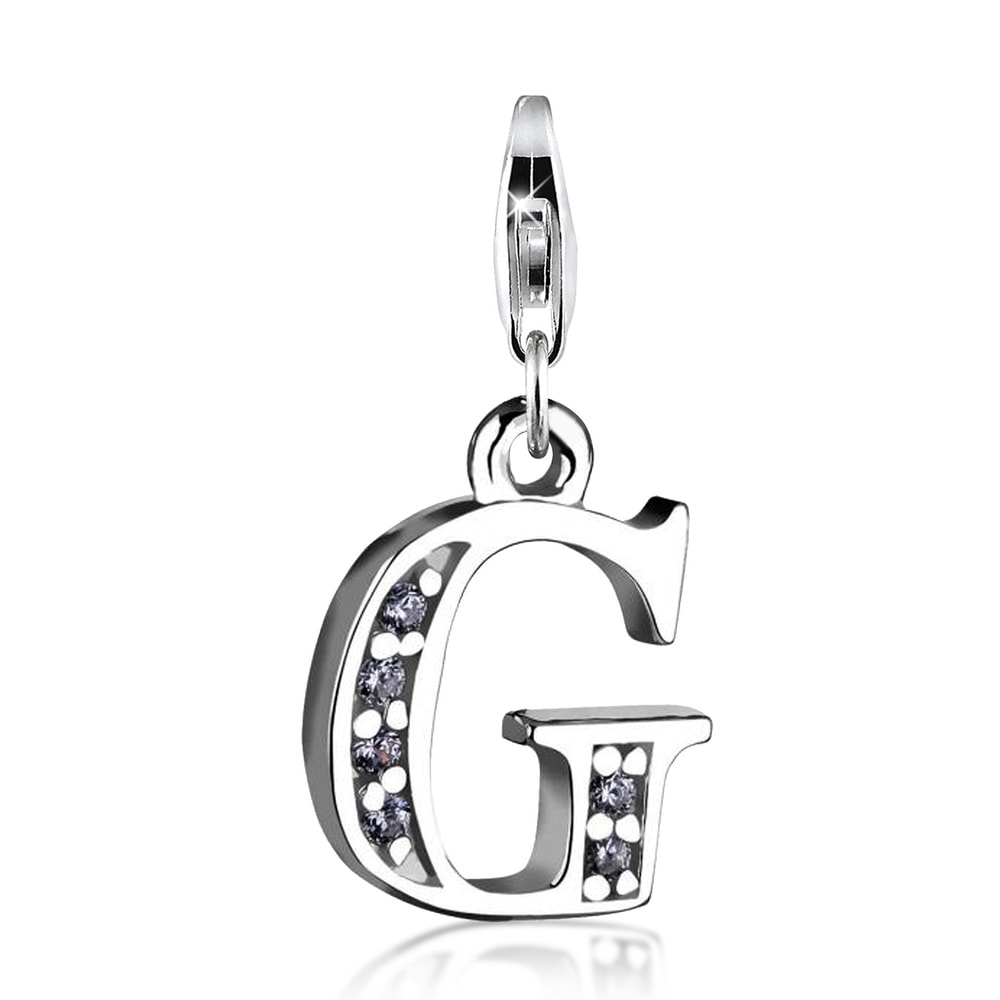 Nenalina Nenalina Amulette Charm lettre Pendentif individuel et personnalisé en argent 925 Pendentif