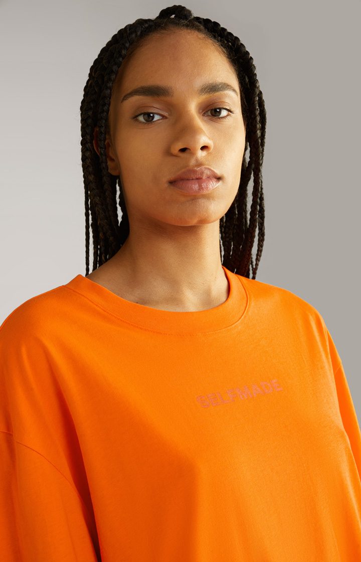 Unisex-Baumwoll-T-Shirt in Neonorange