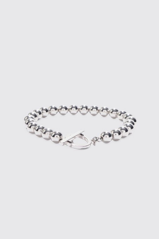 Silbernes Armband mit Metall-Detail