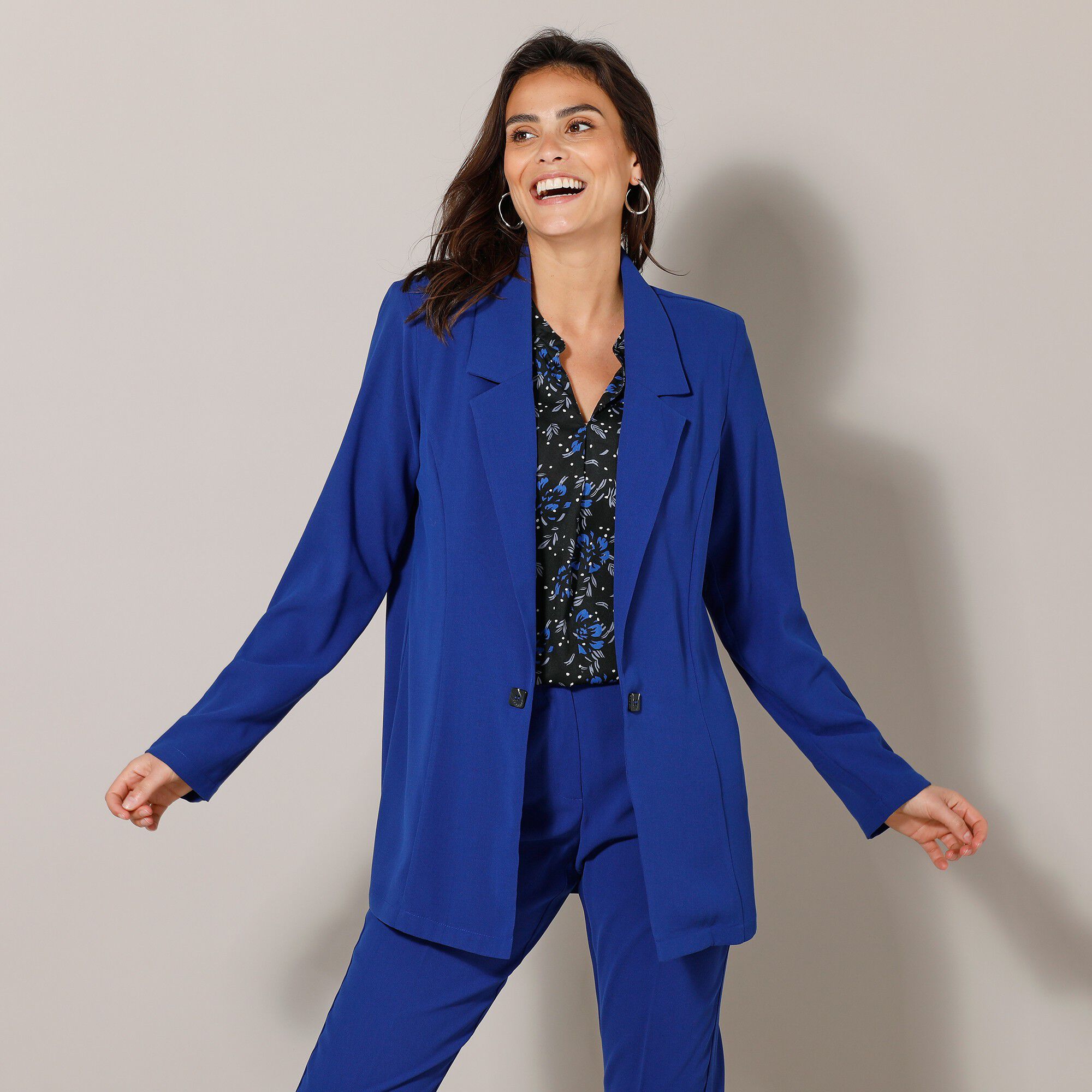 Veste blazer fluide manches longues