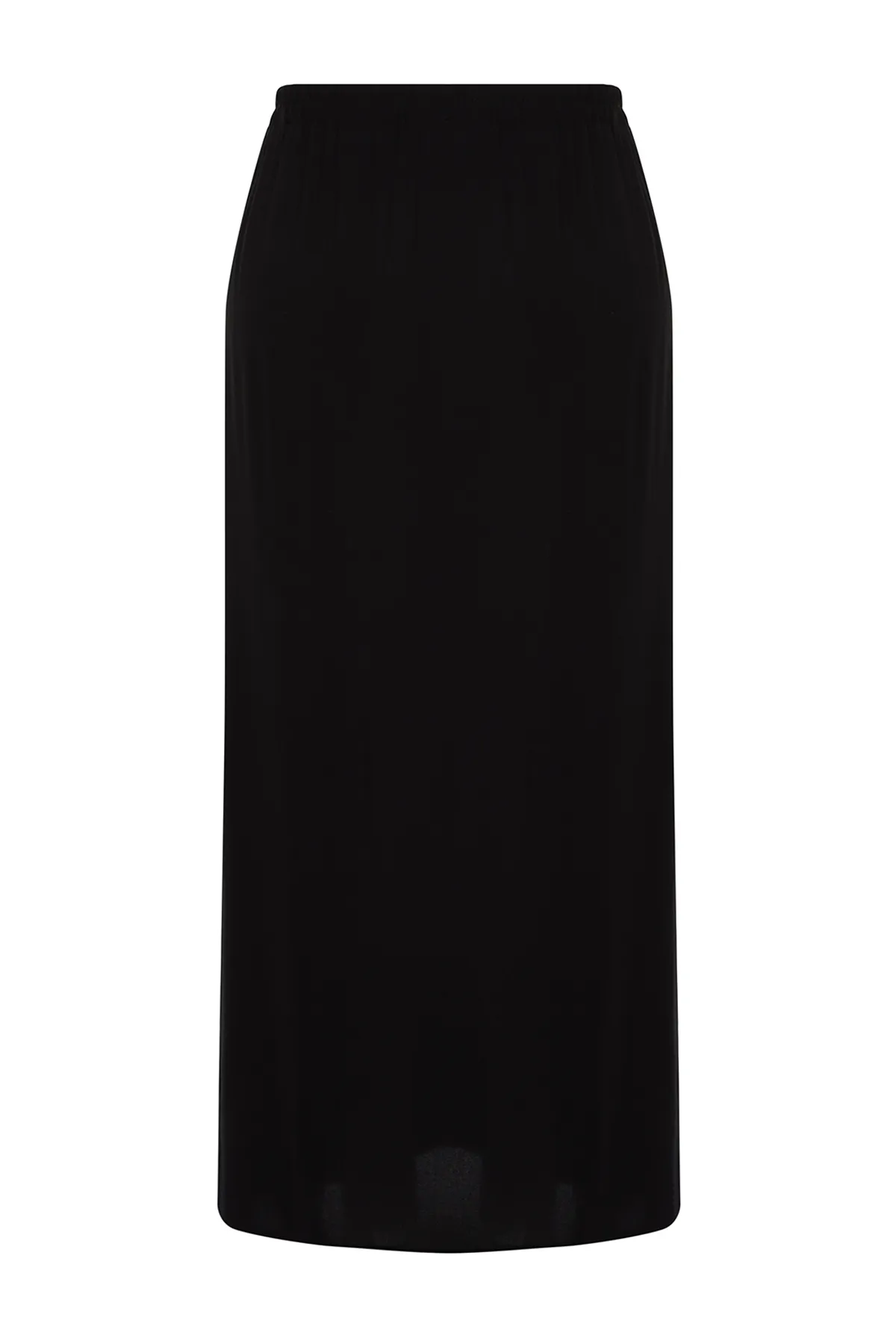 Trendyol Curve  Schwarzer Maxi-Strandrock mit gewebten Quasten