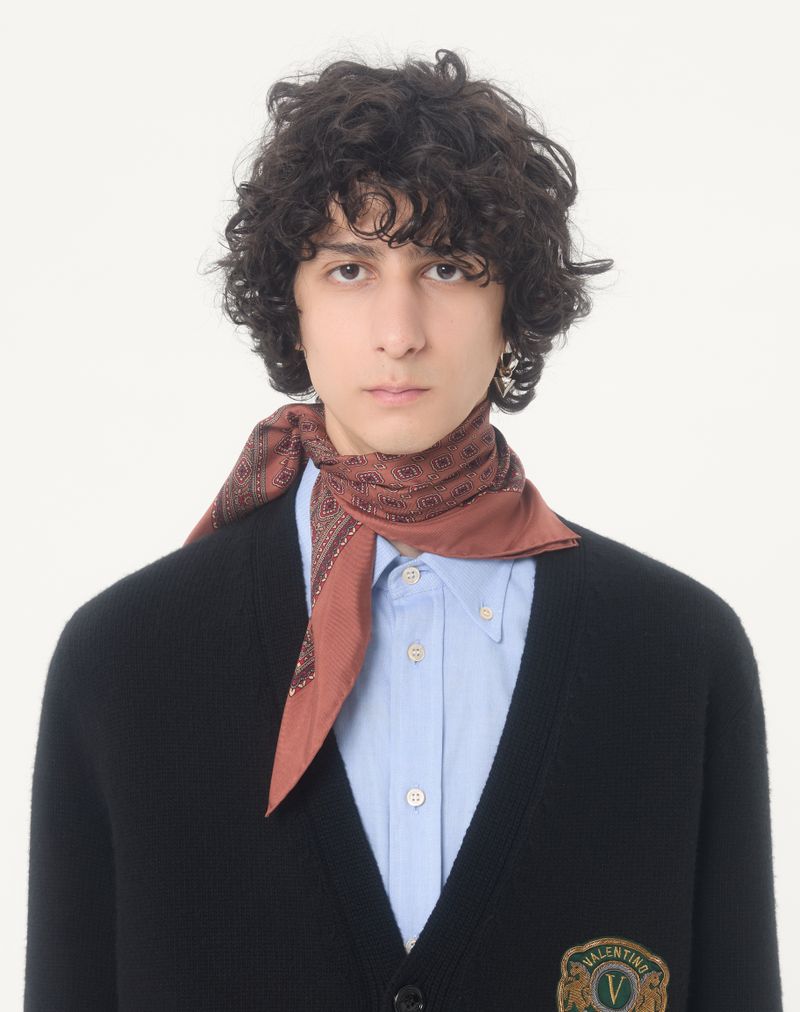 Valentino uldcardigan med broderet Valentino-mærke