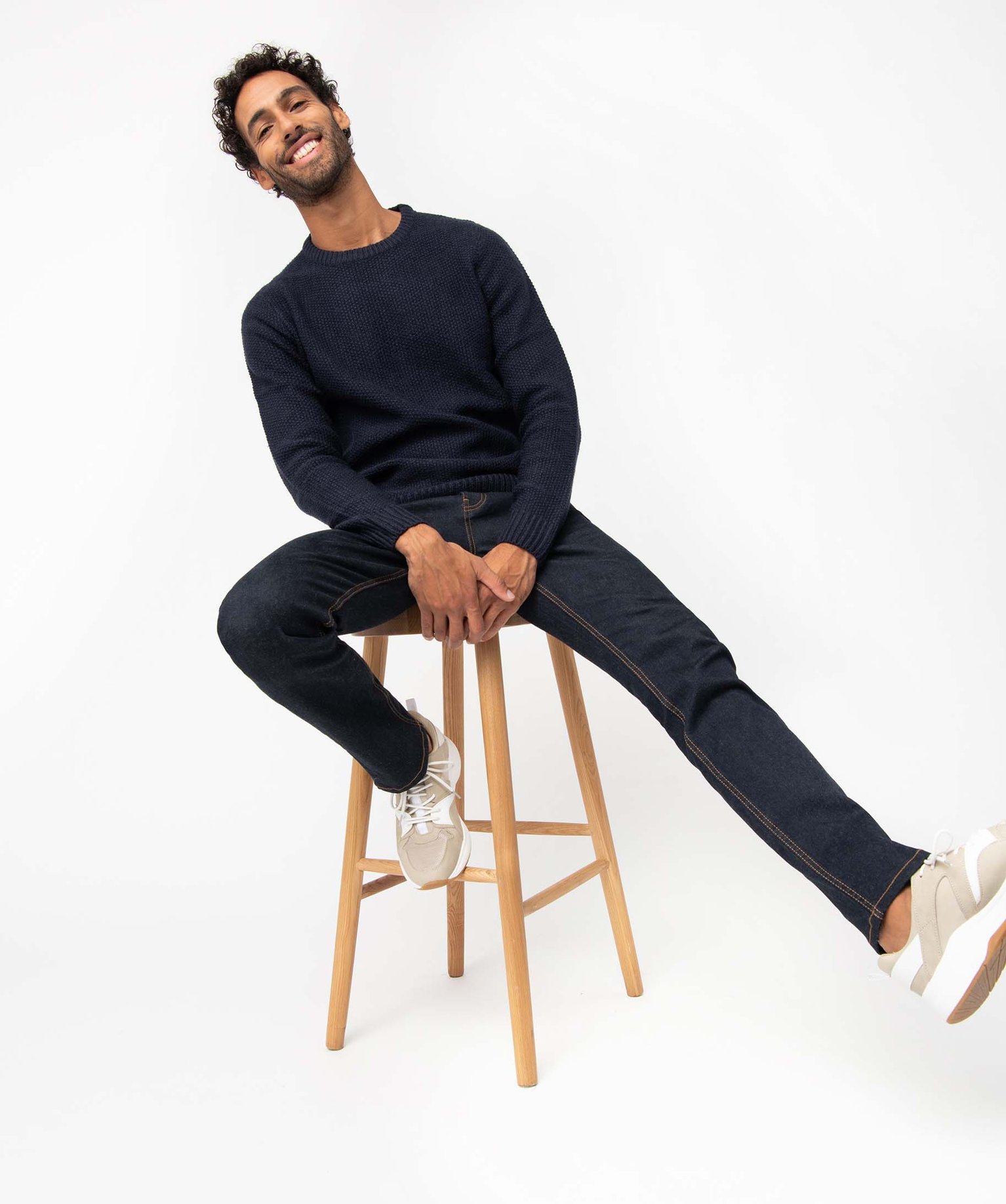 Jean homme straight en coton stretch brut | GEMO