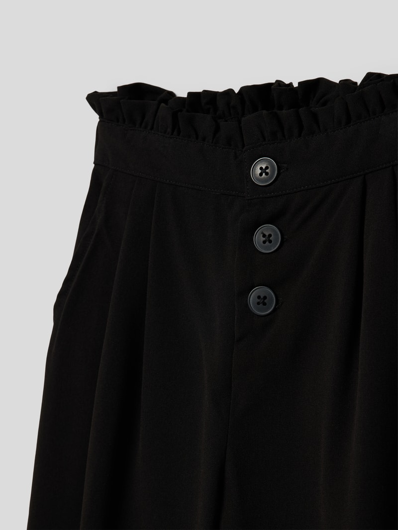 Stoffhose mit Knopfleiste Modell 'GIL' in schwarz