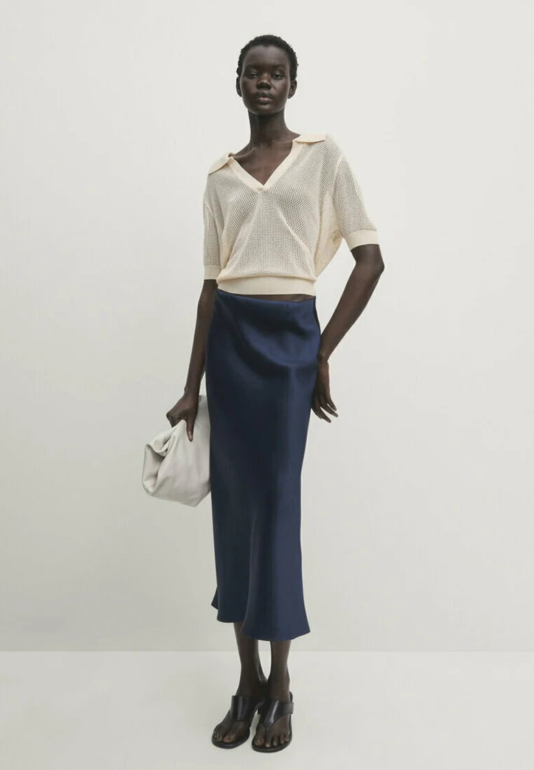 Massimo Dutti MIDI - Falda Campana