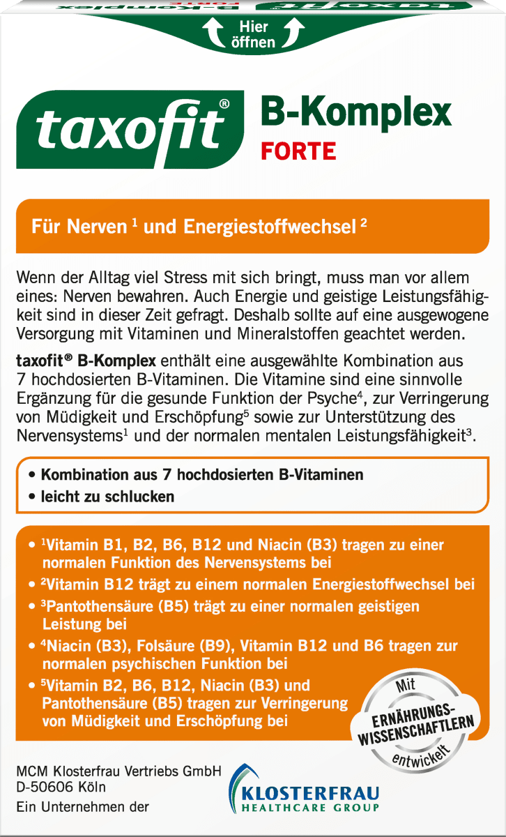 Vitamin B-Komplex Tabletten 40 St., 7,4 g