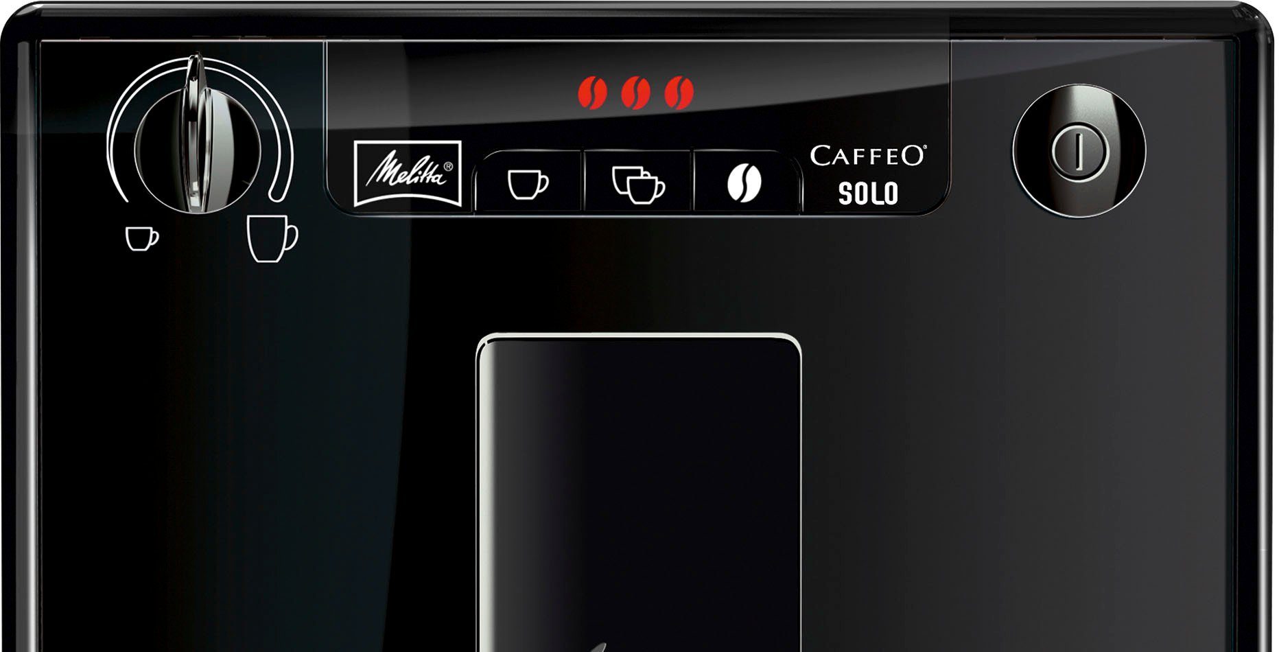 Melitta Kaffeevollautomat Solo® E950-322, pure black, aromatischer Kaffee & Espresso bei nur 20 cm Breite
