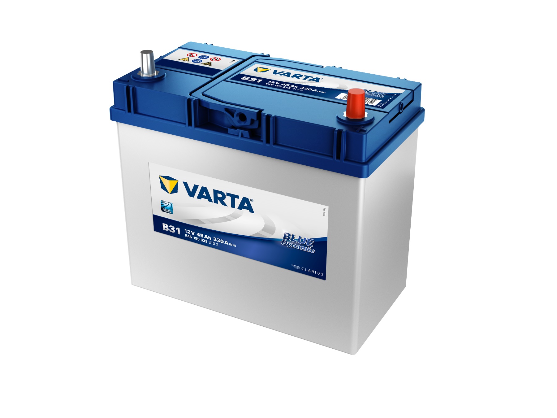 VARTA Blue Dynamic Autobatterie, B31, 5451550333, 45 Ah, 330 A - ATU