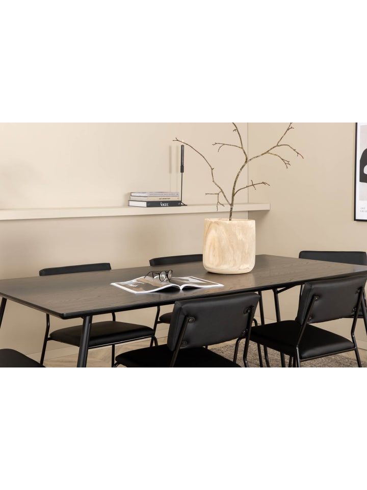 ebuy24 Essgruppe Pippi 3 (7-teilig) Schwarz 90 x 190 cm günstig kaufen onesize