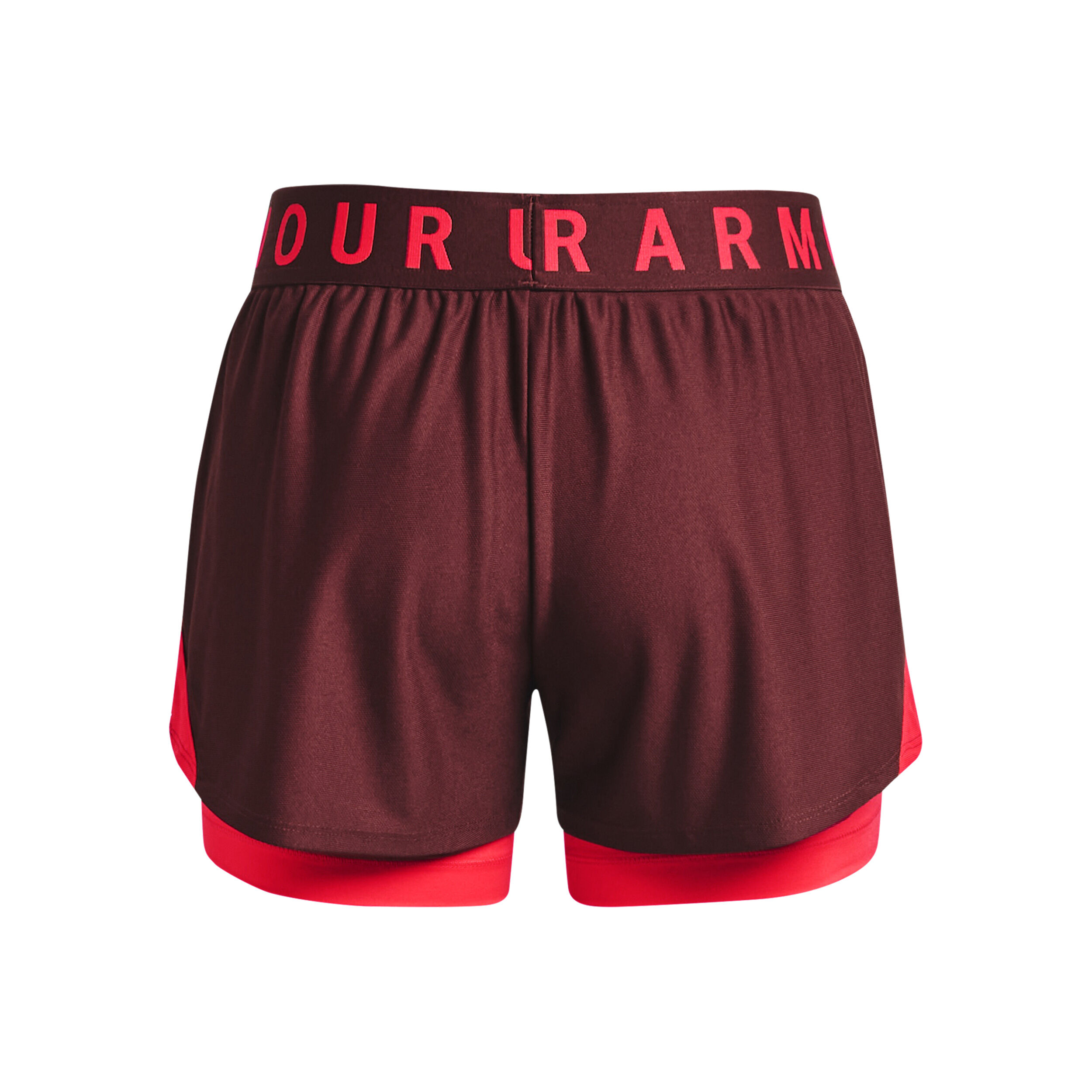 Play Up 2in1 Shorts Damen - Dunkelrot