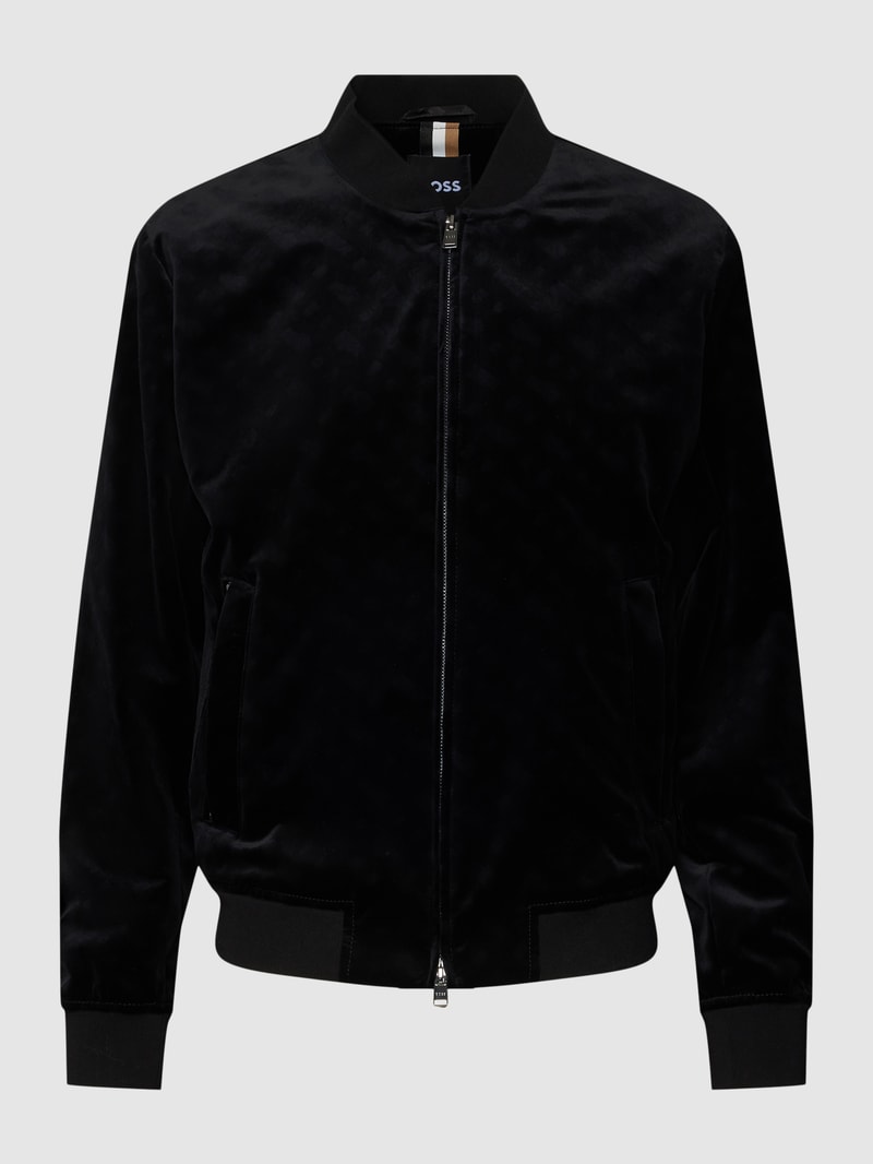 Jacke aus Samt Modell 'Hanry' in schwarz