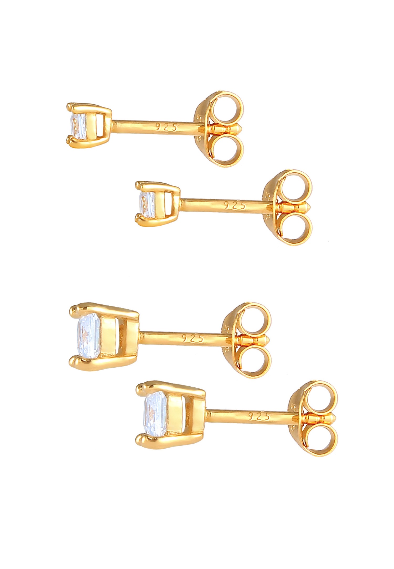 Cercei Elli pentru femei cu model Geo Square și cristale de zirconiu cubic din argint 925