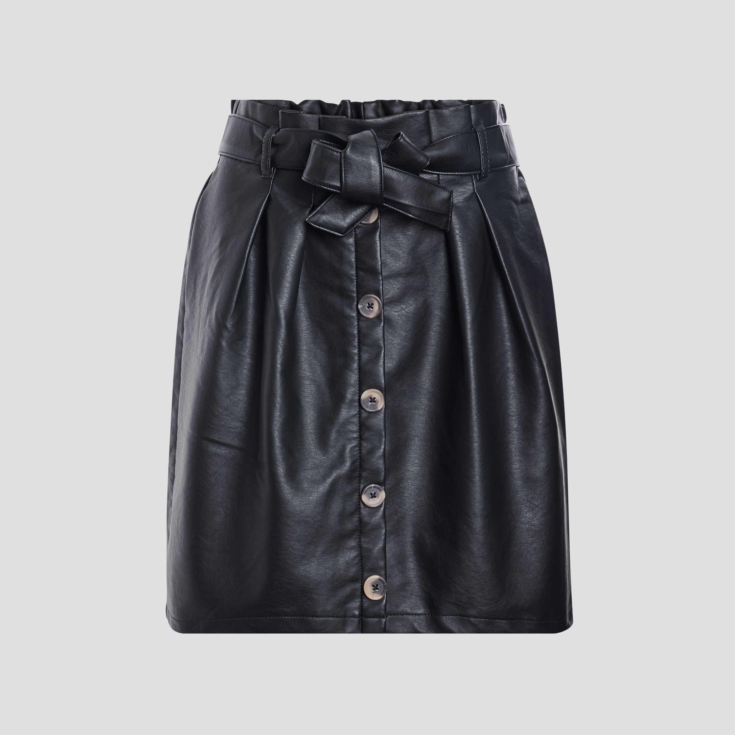 Jupe droite ceinturée noir femme | La Halle