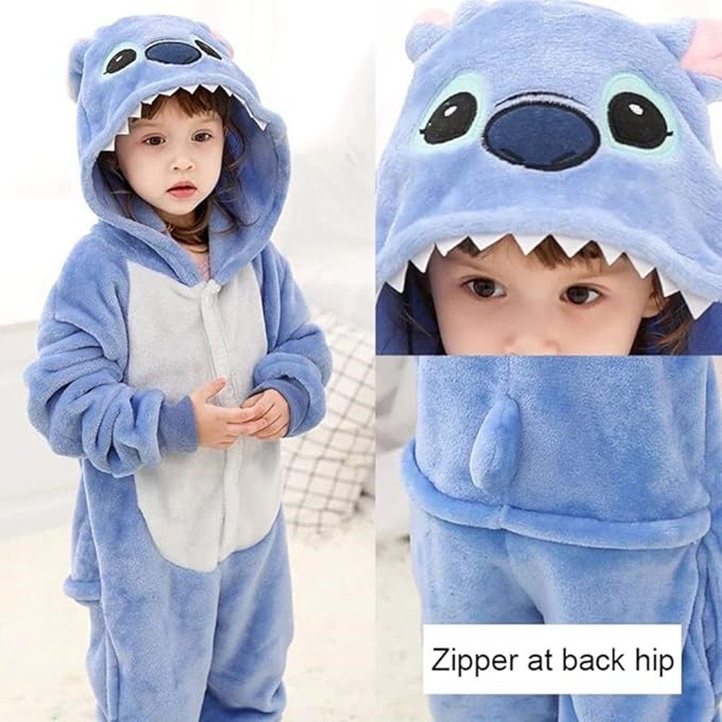 XDeer Schlafoverall Kinder Onesie Jumpsuit,Pyjamas Kigurumi,Tier Schlafoverall Pyjama Kleidung Fleece Overalls Fleece Nachtwäsche