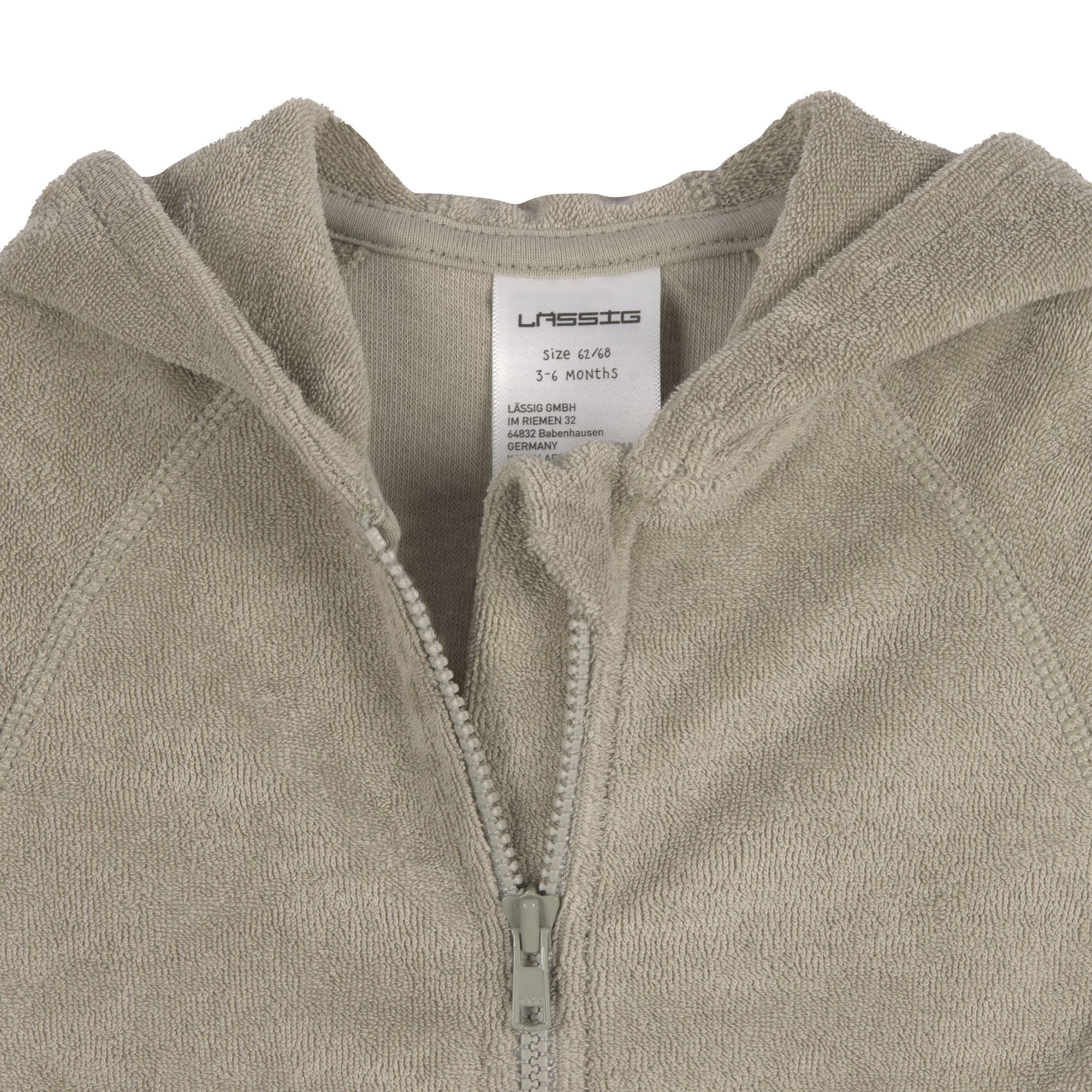 Frottee Jacke Kinder, Oliv