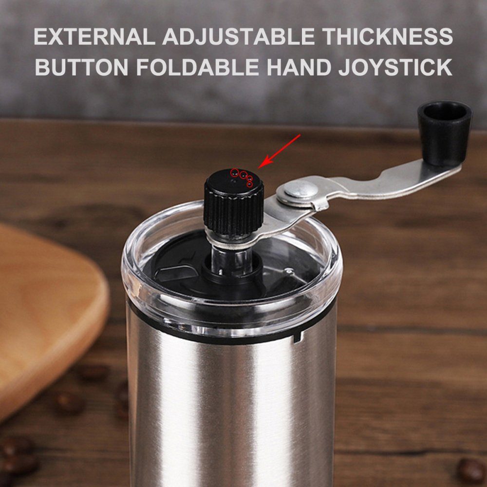 Bizaical Kaffeemühle Manuelle Kaffeemühle,Edelstahl,tragbare Handkaffeemühle für IhrZuhause