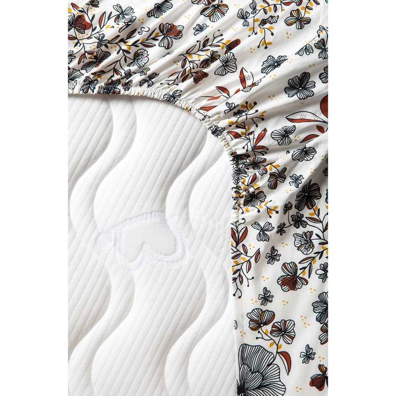 Drap housse Coton Bio Flora - Berceau