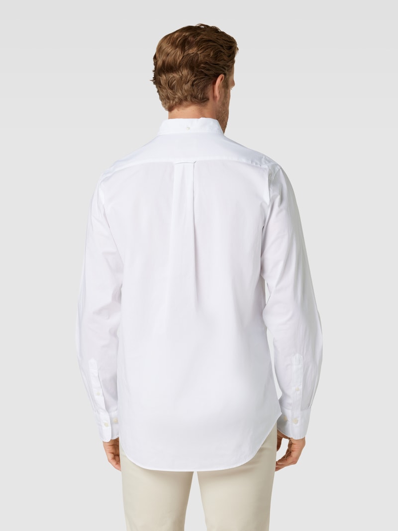 Regular Fit Freizeithemd mit Brusttasche Modell 'POPLIN' in weiß