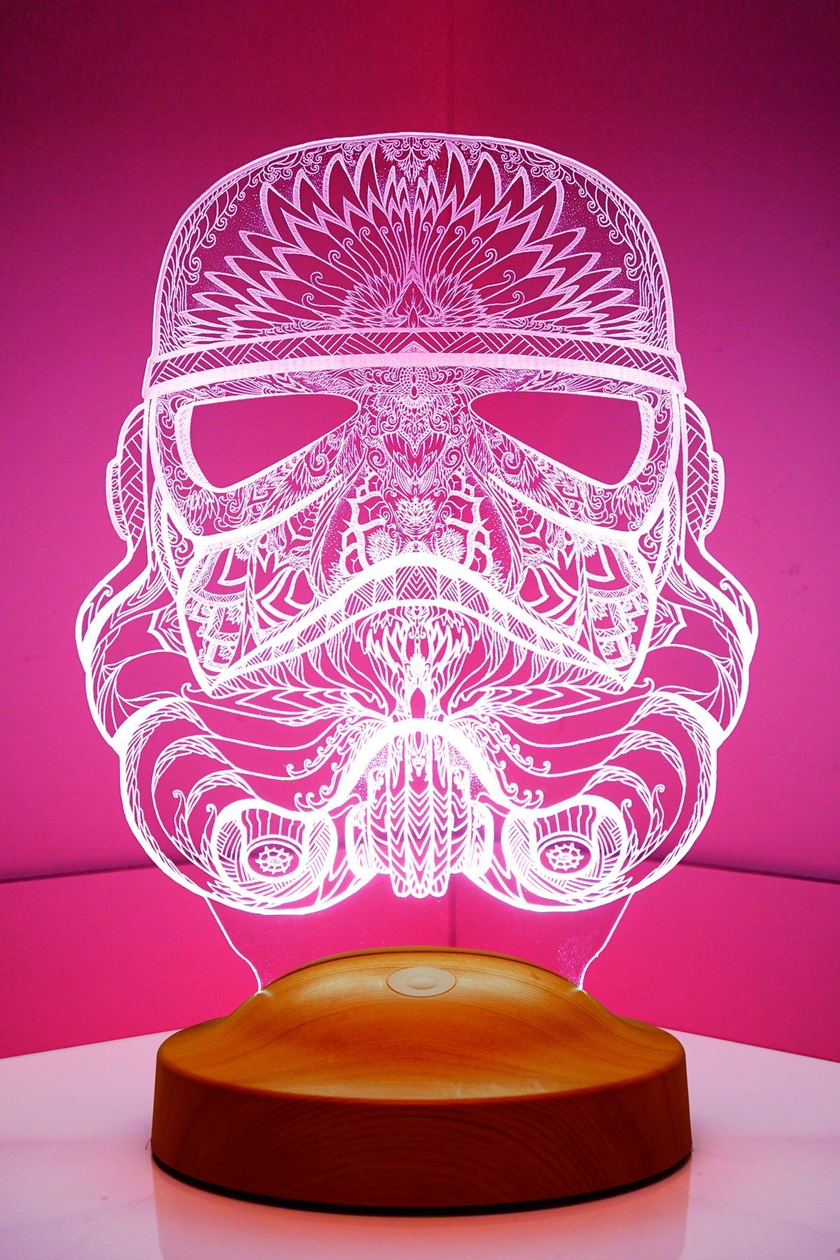 Geschenkelampe LED Nachttischlampe Star Wars Stormtrooper 3D Nachtlicht Geschenk für Jungen, Leuchte 7 Farben fest integriert, Star Wars Geschenkartikel, Lichtschwert, Fanartikel, Weihnachtsgeschenk