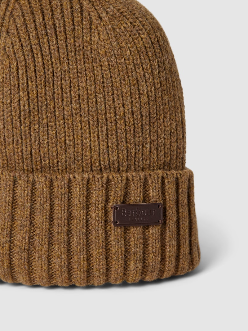 Mütze mit Label-Detail Modell 'Carlton' in sand
