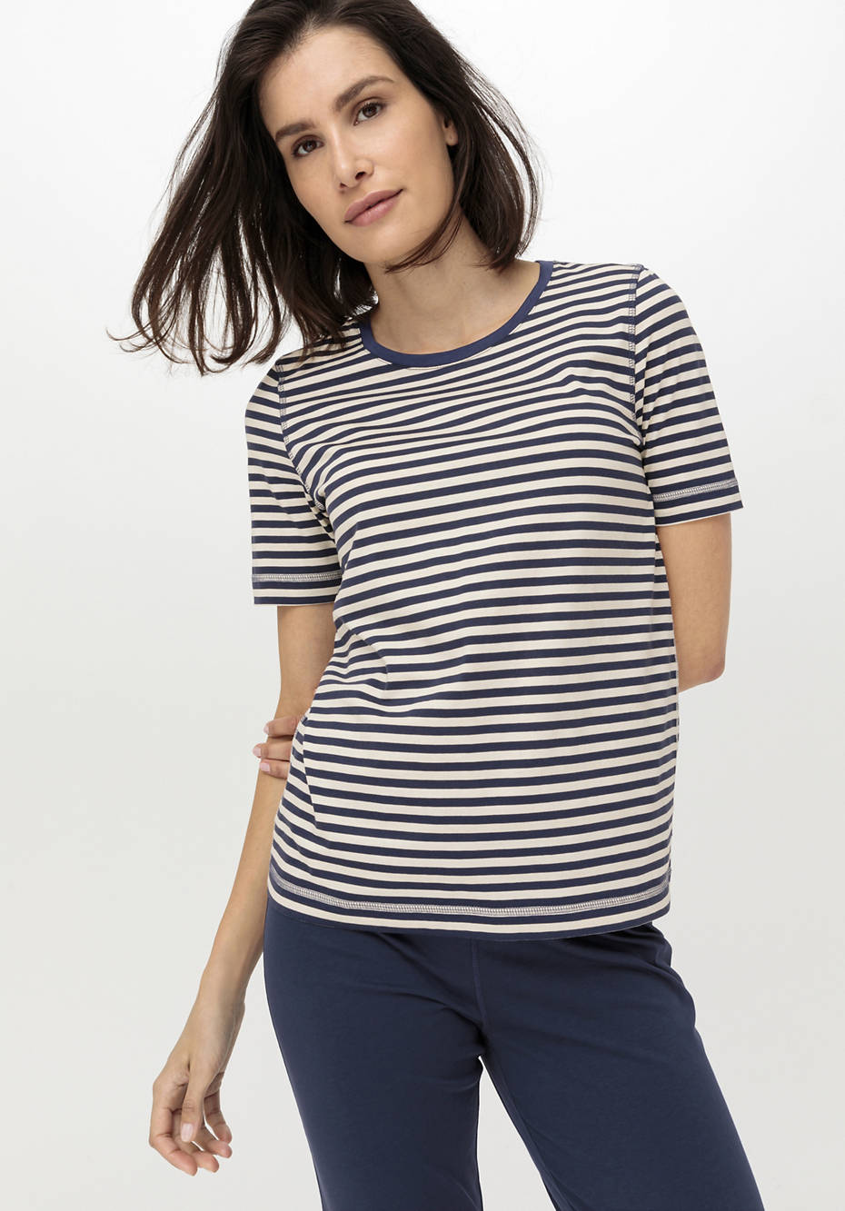 Kurzarm-Schlafshirt aus reiner Bio-Baumwolle