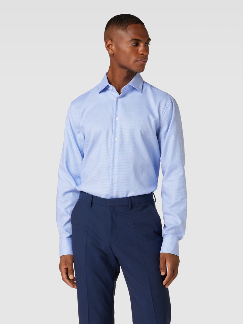 Regular Fit Business-Hemd mit Kentkragen in bleu