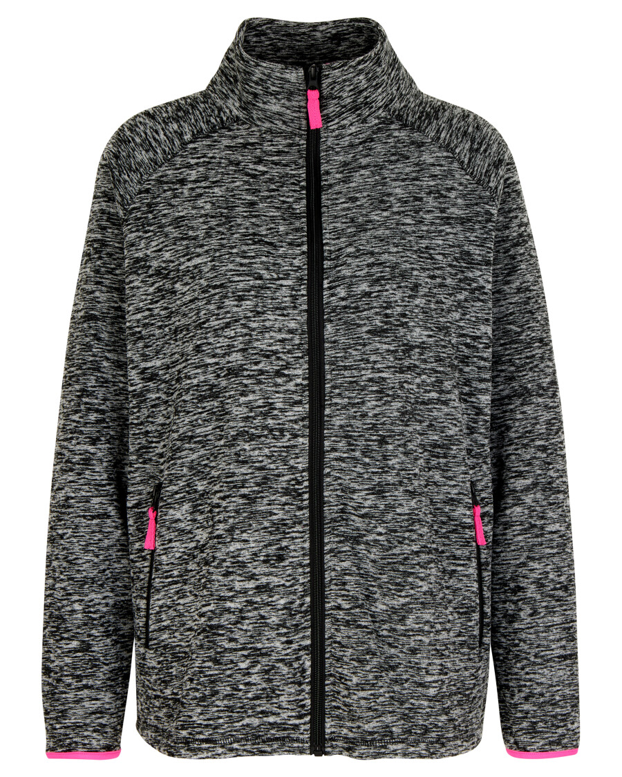 Melierte Fleecejacke