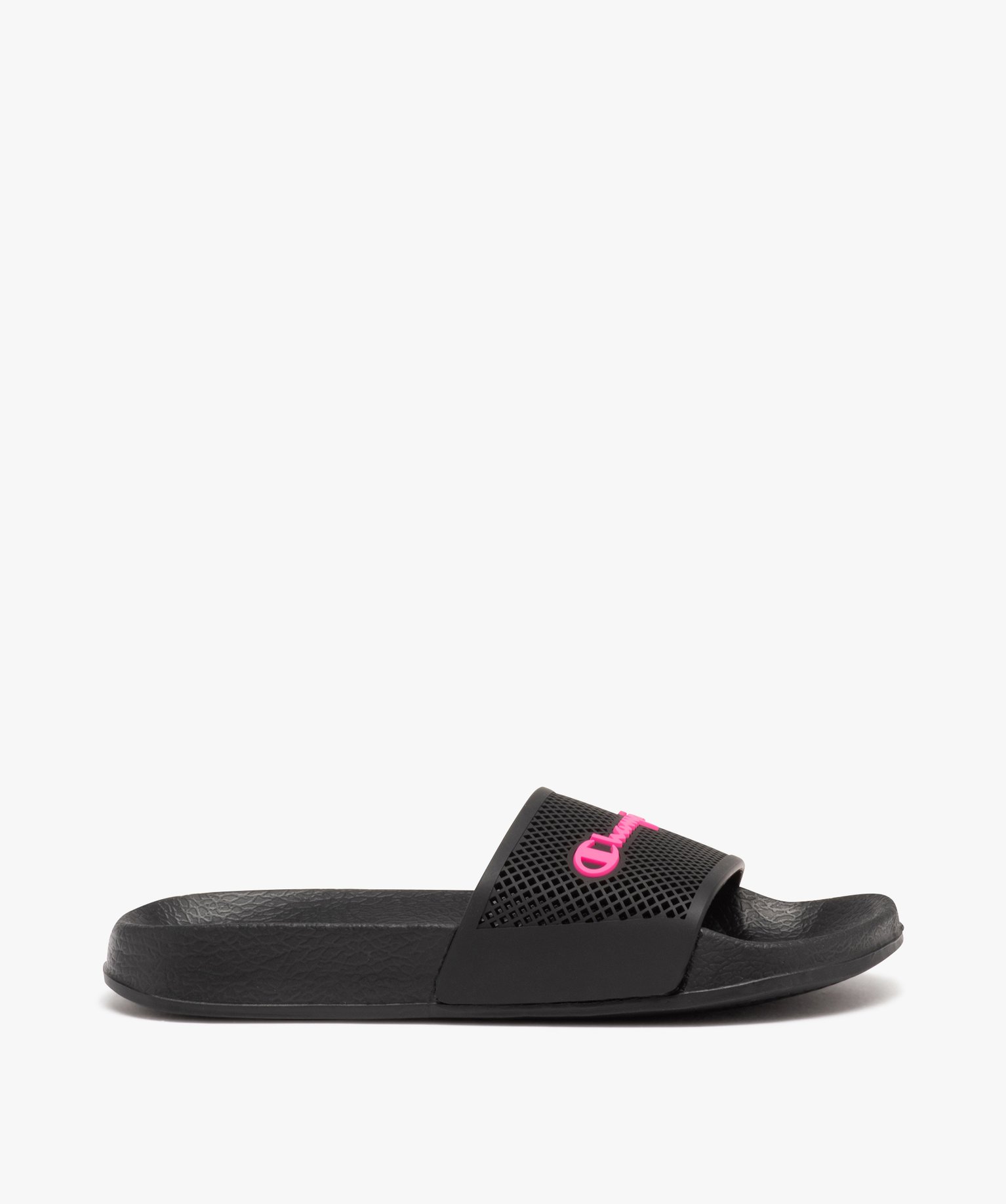 Mules de piscine fille à bandeau ajouré - Champion noir | GEMO
