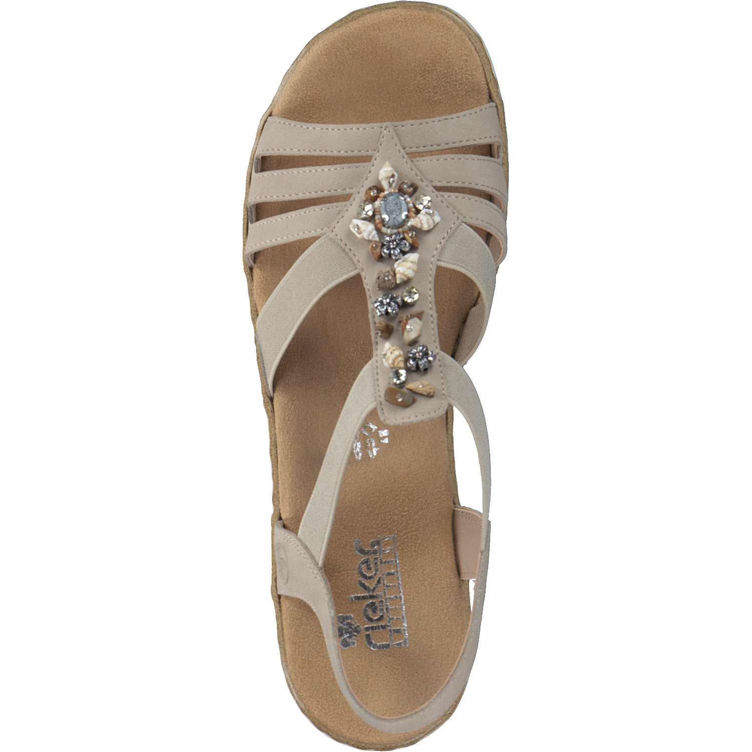 Rieker V0649, Keilsandaletten, Damen, ginger