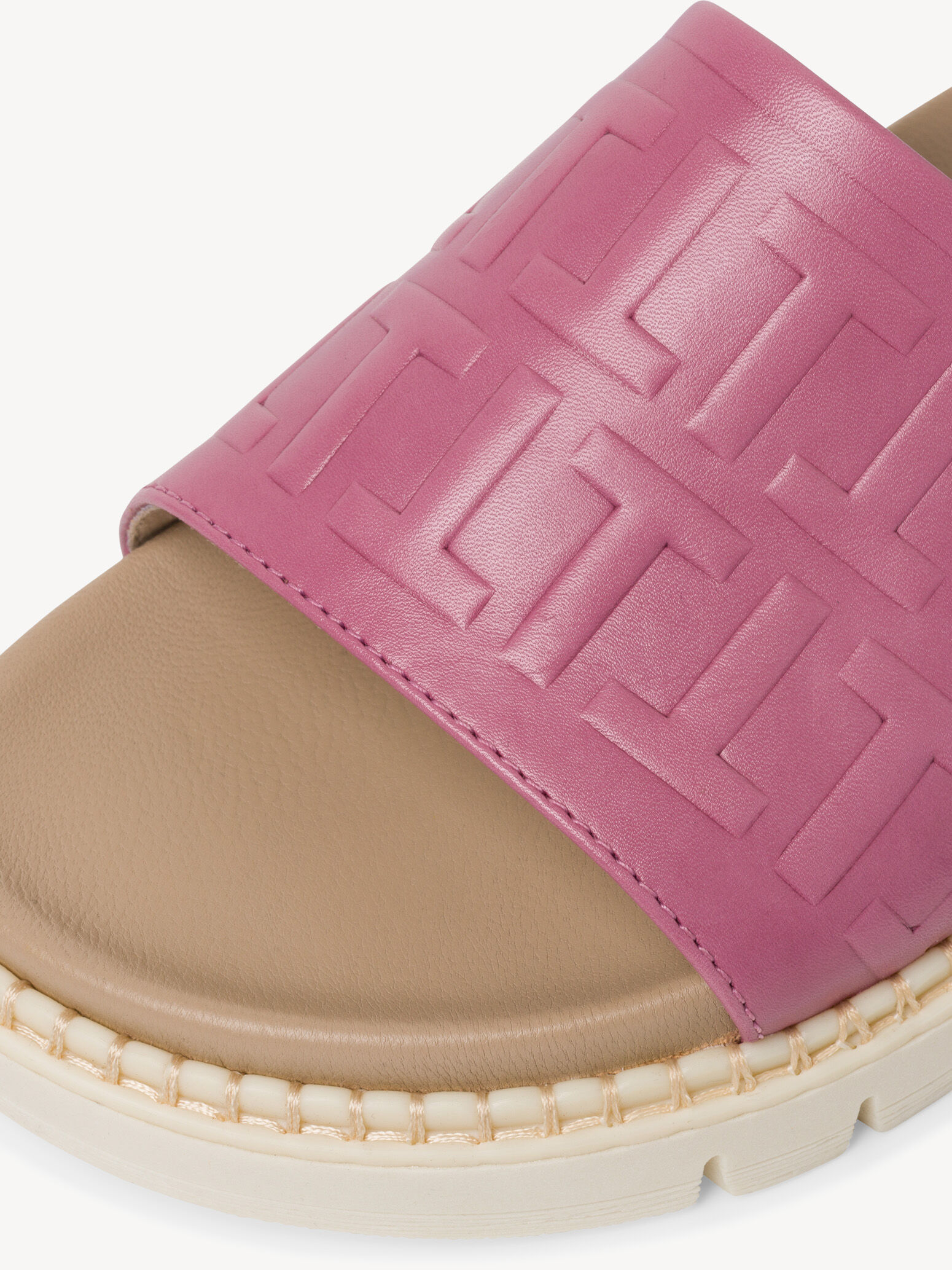 Mule en cuir - mauve