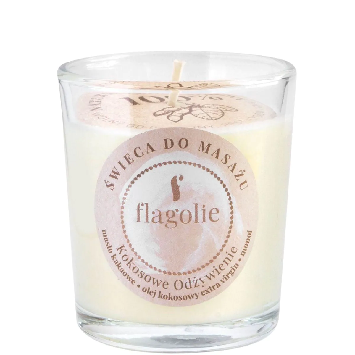 Flagolie maitinamoji masažinė žvakė su kokosu, 200 g
