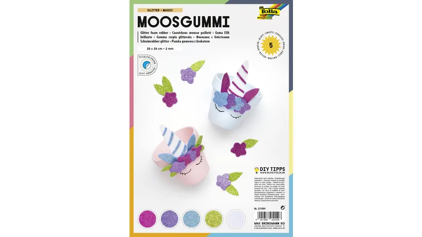 folia Glitter-Moosgummi sortiert