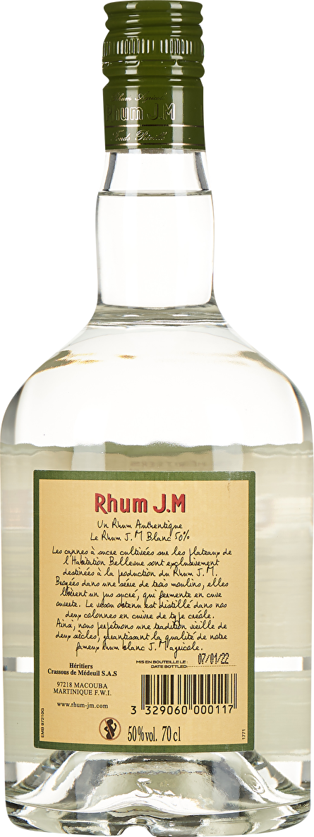 Rhum J.M Rhum Blanc Agricole 0,7 Liter